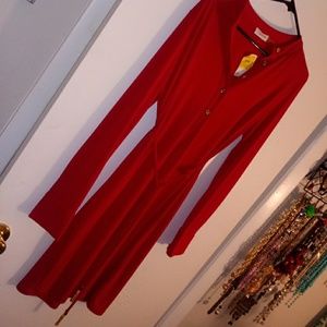 Fire engine red Calvin Klein dress. BRAND NEW